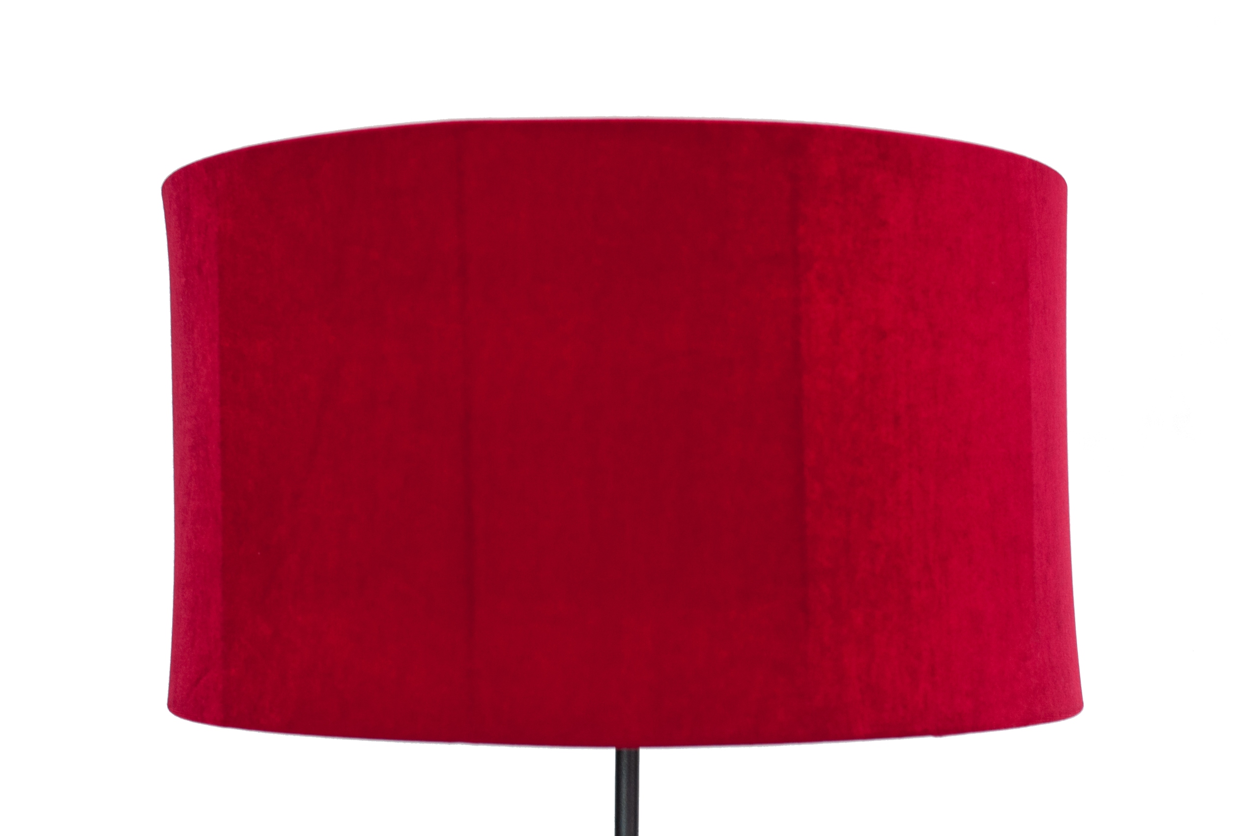 Abażur klosz aksamit welur walec czerwony 45 cm