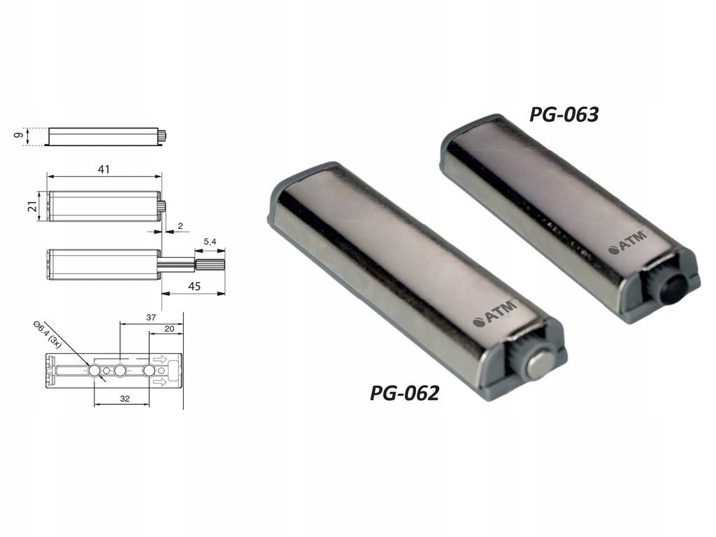 RX REGULOWANY ODBOJNIK DO MEBLI DRZWI PUSH OPEN Marka ATM