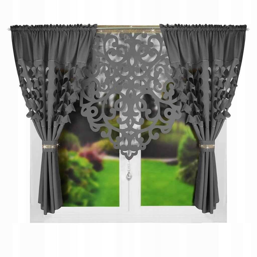 Dekorativní sada Ažurový závěsový panel Plst Zirkony Křišťál L528