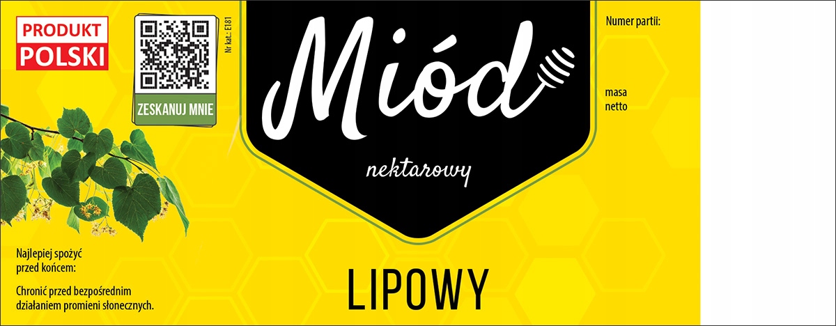 

Etykiety samoprzylepne na miód lipowy (100szt)