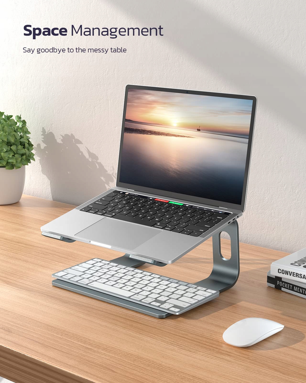 NULAXY ALUMINIOWY STOJAK NA LAPTOPA ERGONOMICZNY UCHWYT 10-16 CALI — miniatura 6