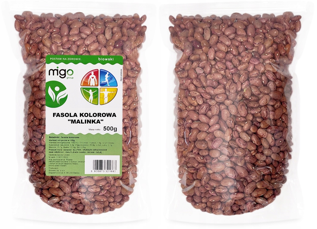 4 x barevné fazole „malinka“ (500 g) – MIGOgroup