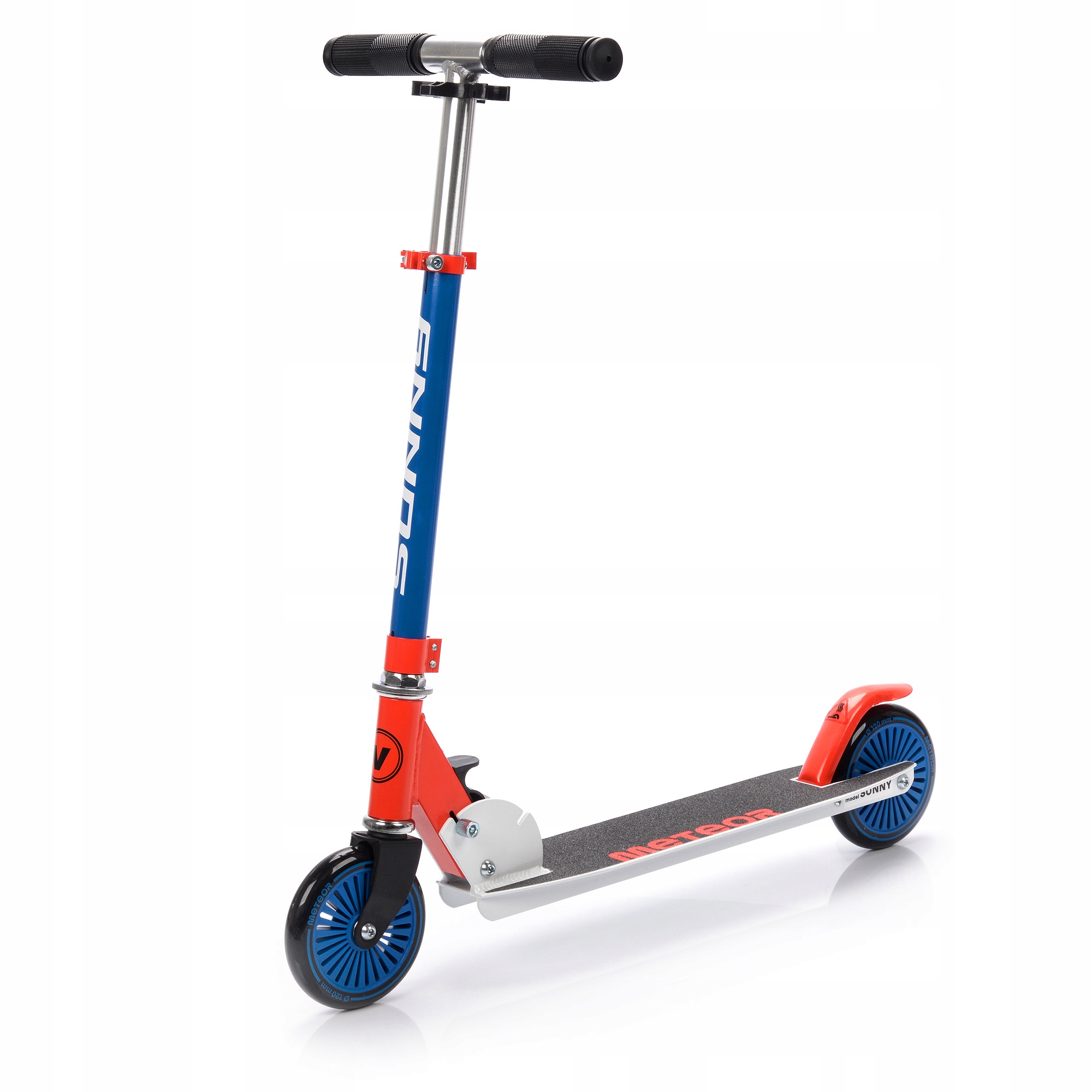 HULAJNOGA DLA DZIECI METEOR SUNNY V SKŁADANA ABEC-7 82A czerwono-niebieska Hamulec tak