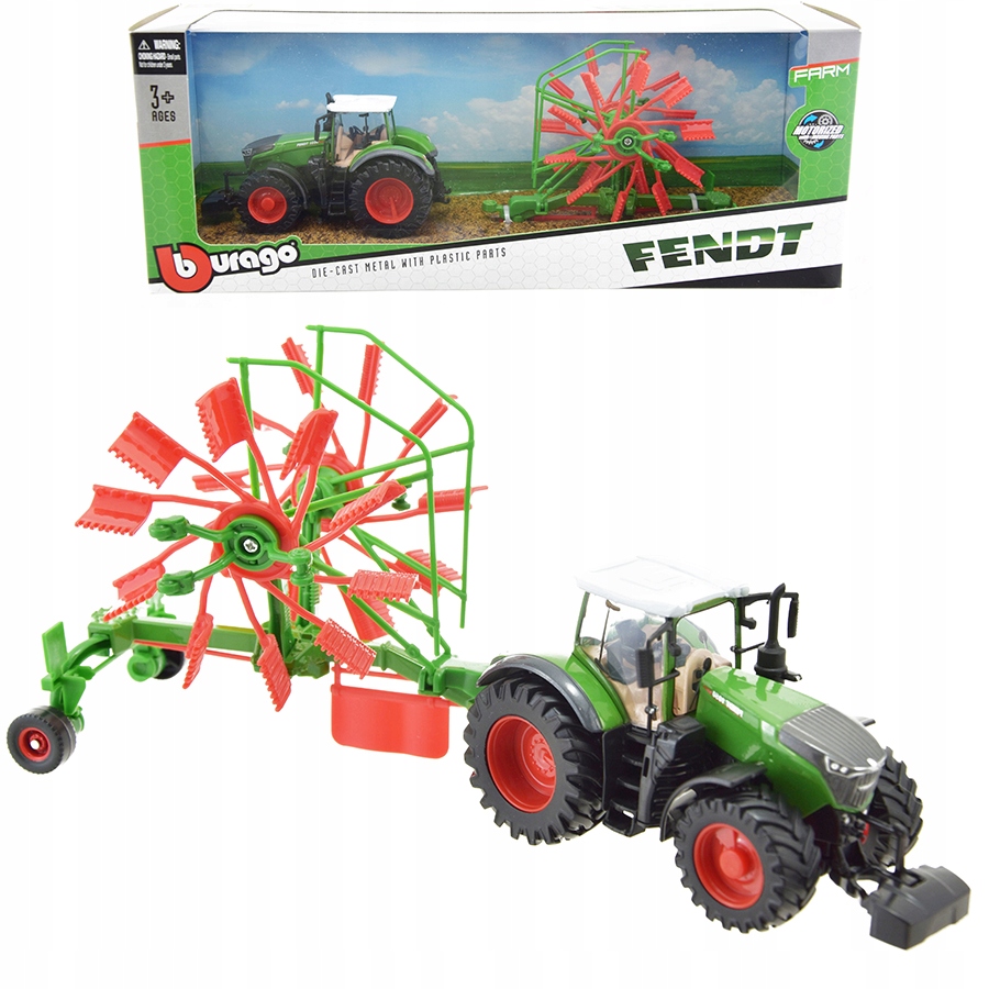 

Bburago Traktor Fendt ze zgrabiarką 1:32 model