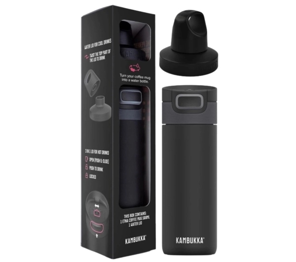 Kubek termiczny Kambukka Giftbox Etna 0,5L Matte Black Czarny