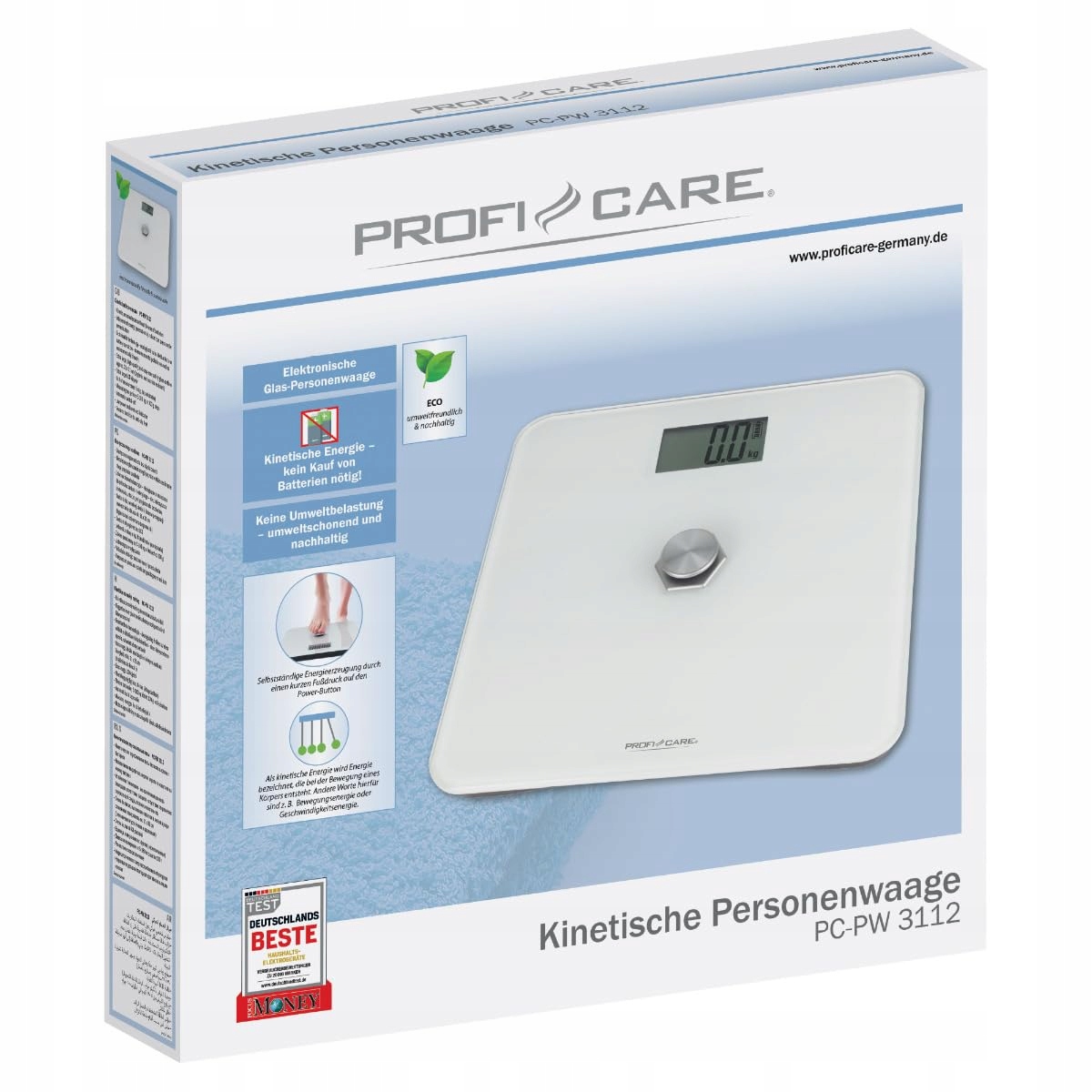 PROFICARE Waga Osobowa Bez Baterii Z Zakresem 5kg-180kg LCD Wyświetlacz — miniatura 8