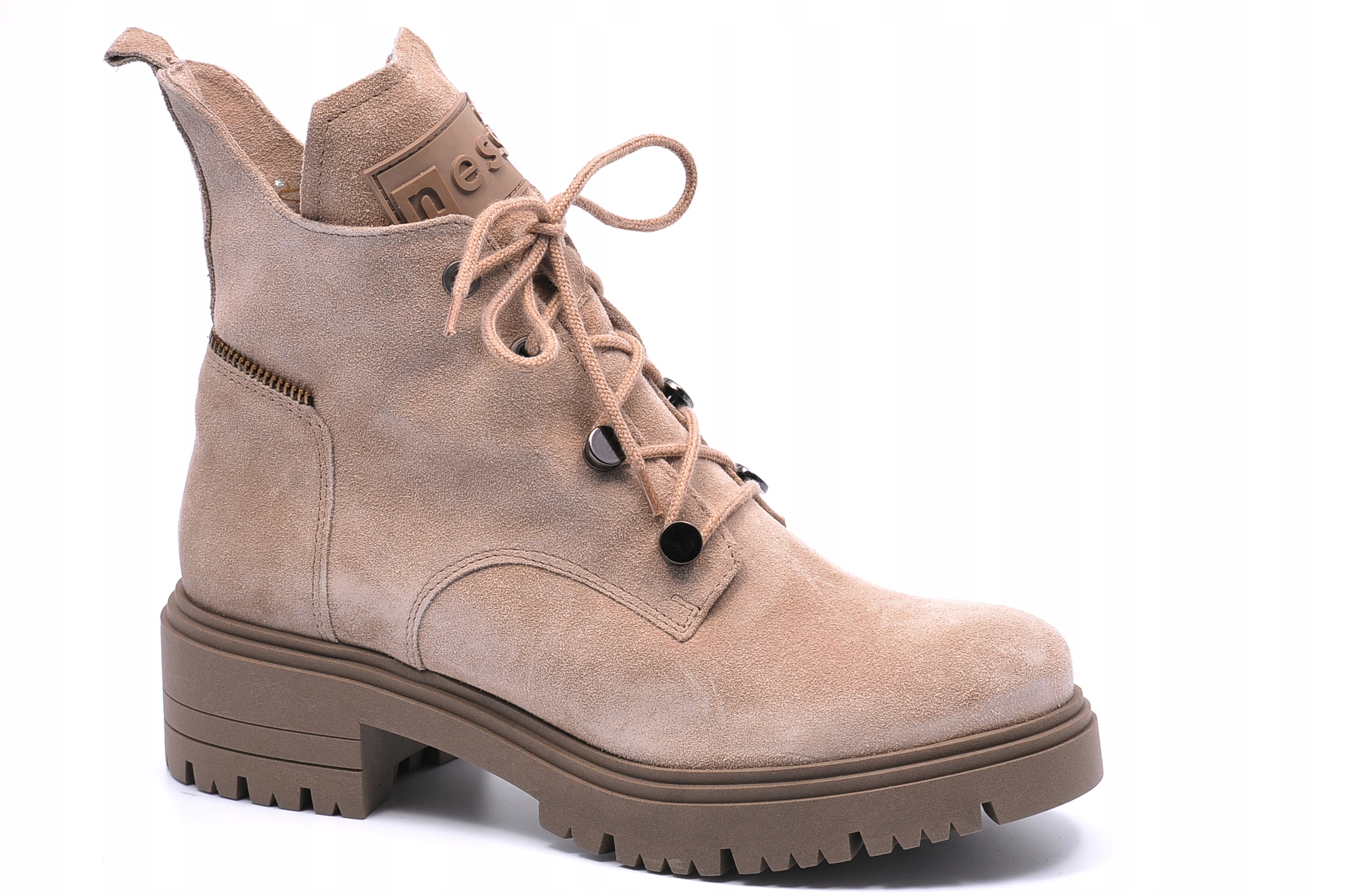 Kotníkové Boty Nessi 20748 Béžová W Velikost 39