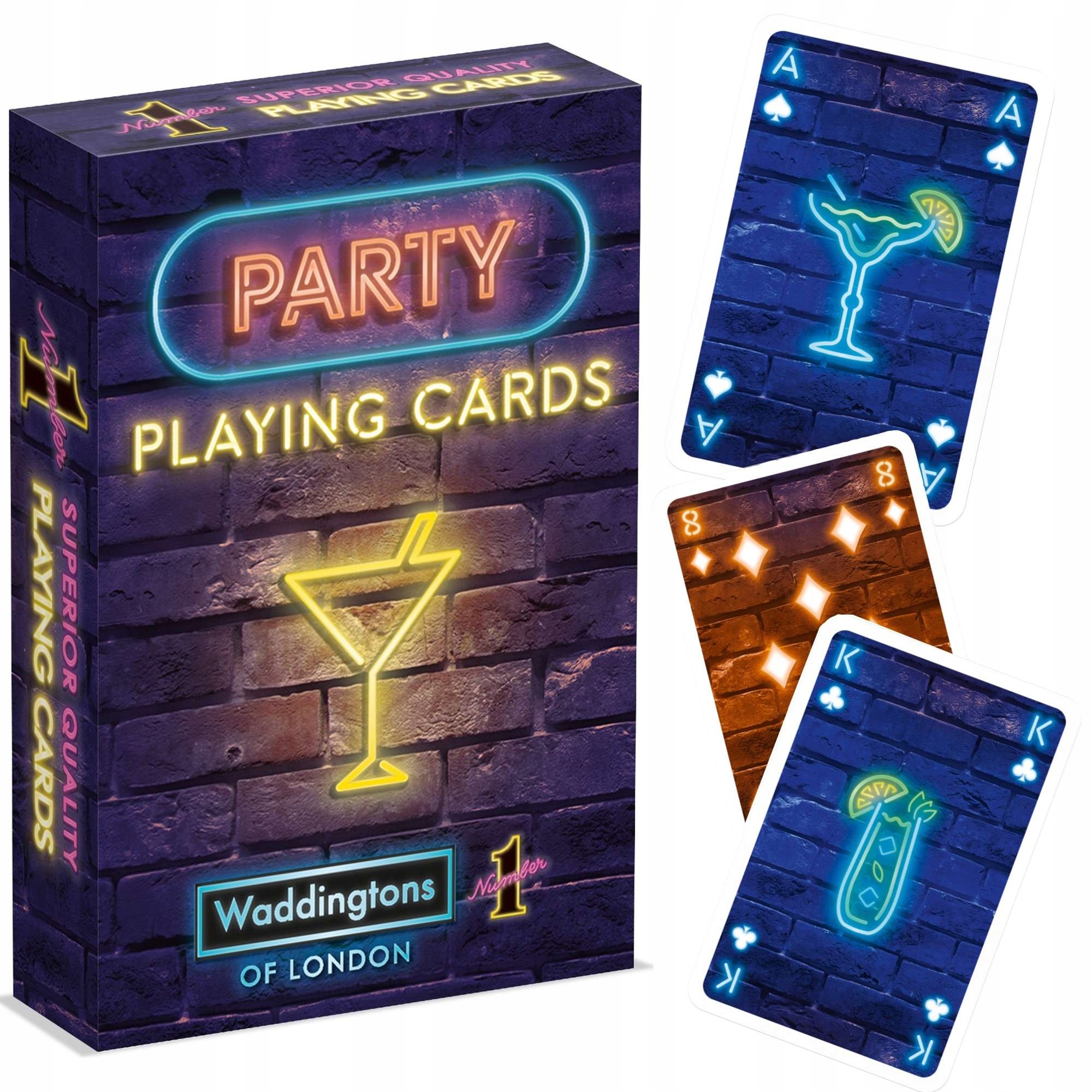 

Waddingtons Party Talia 54 Karty Do Gry Neonowe