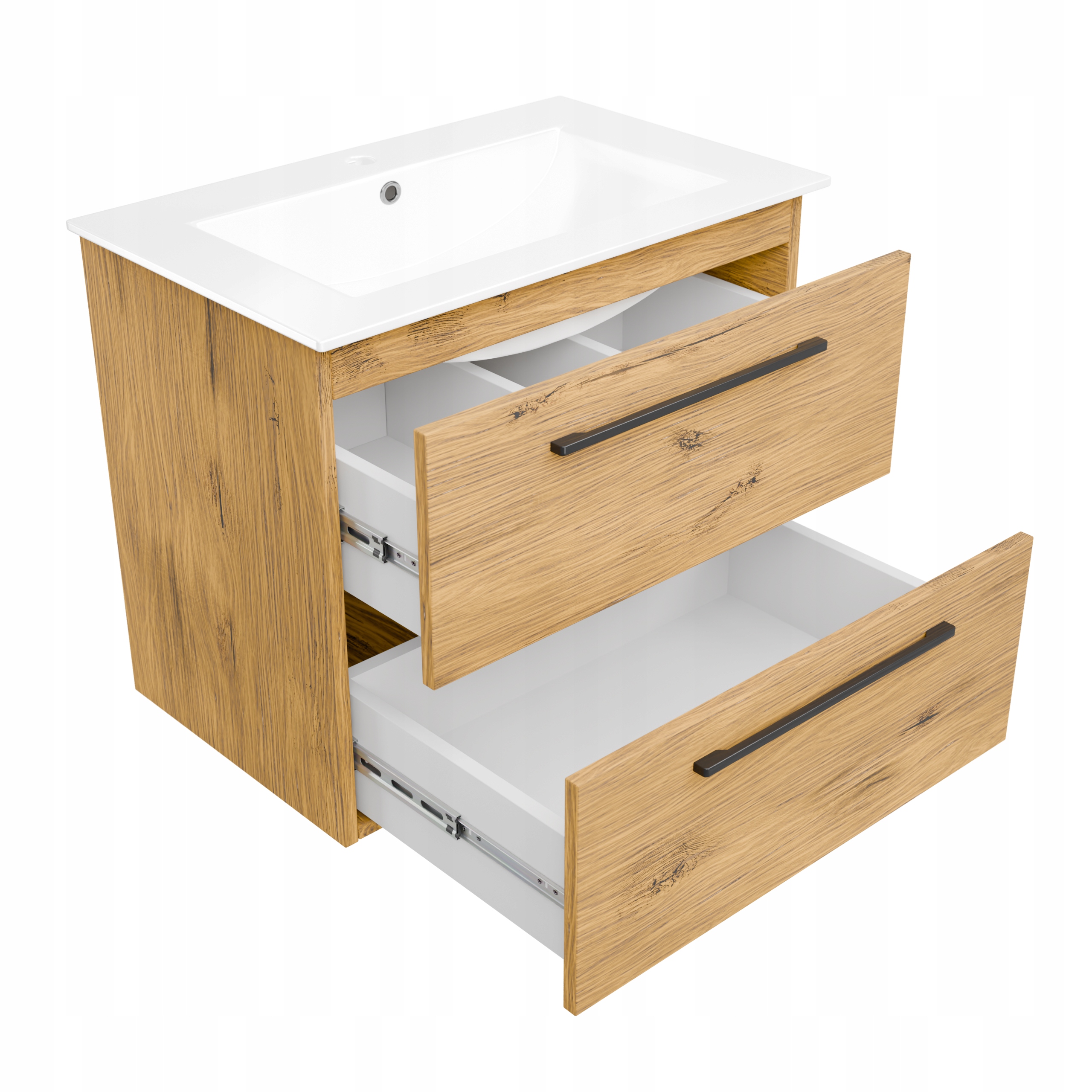Kúpeľňová skrinka s umývadlom Závesná skrinka pod umývadlo Dub Loft Zásuvky 60 x 40