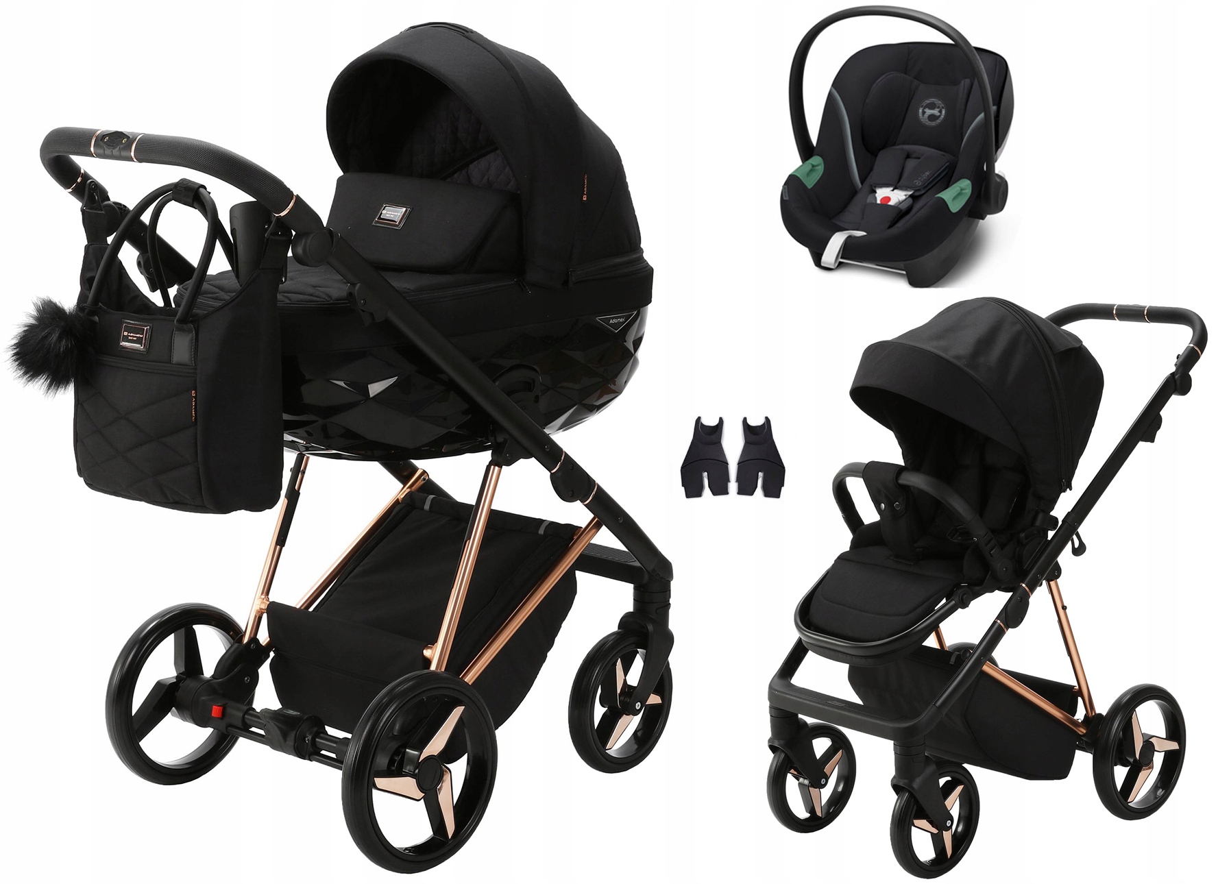 WÓZEK ADAMEX QUANTUM SPECIAL EDITION CYBEX ATON S2 3w1 kol. TK 619 SE