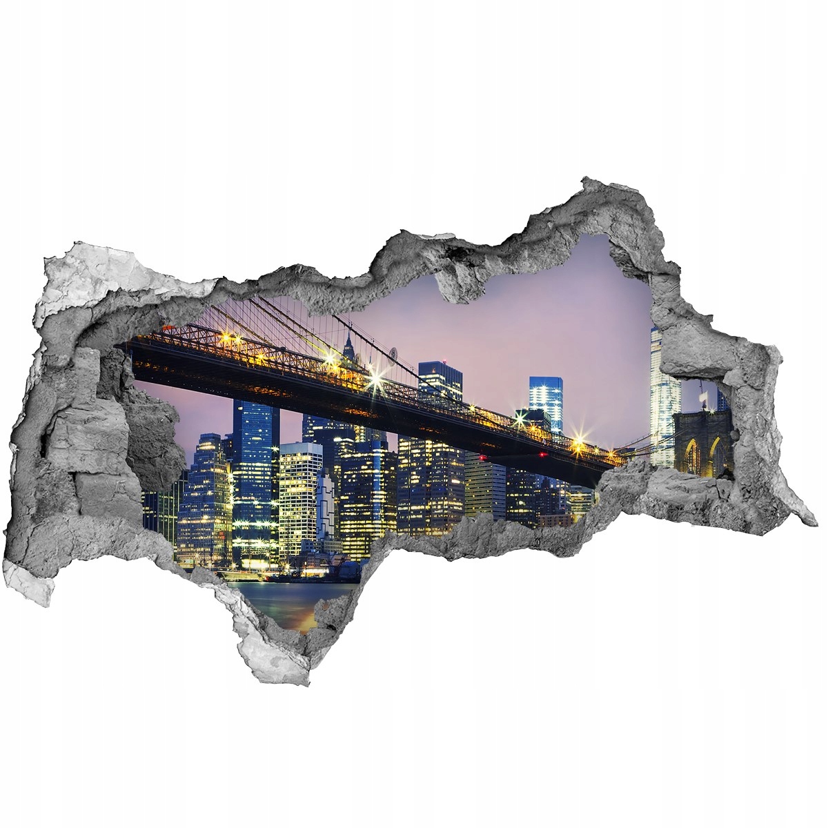 

Fototapeta dziura na ścianę 3d Most Brookliński
