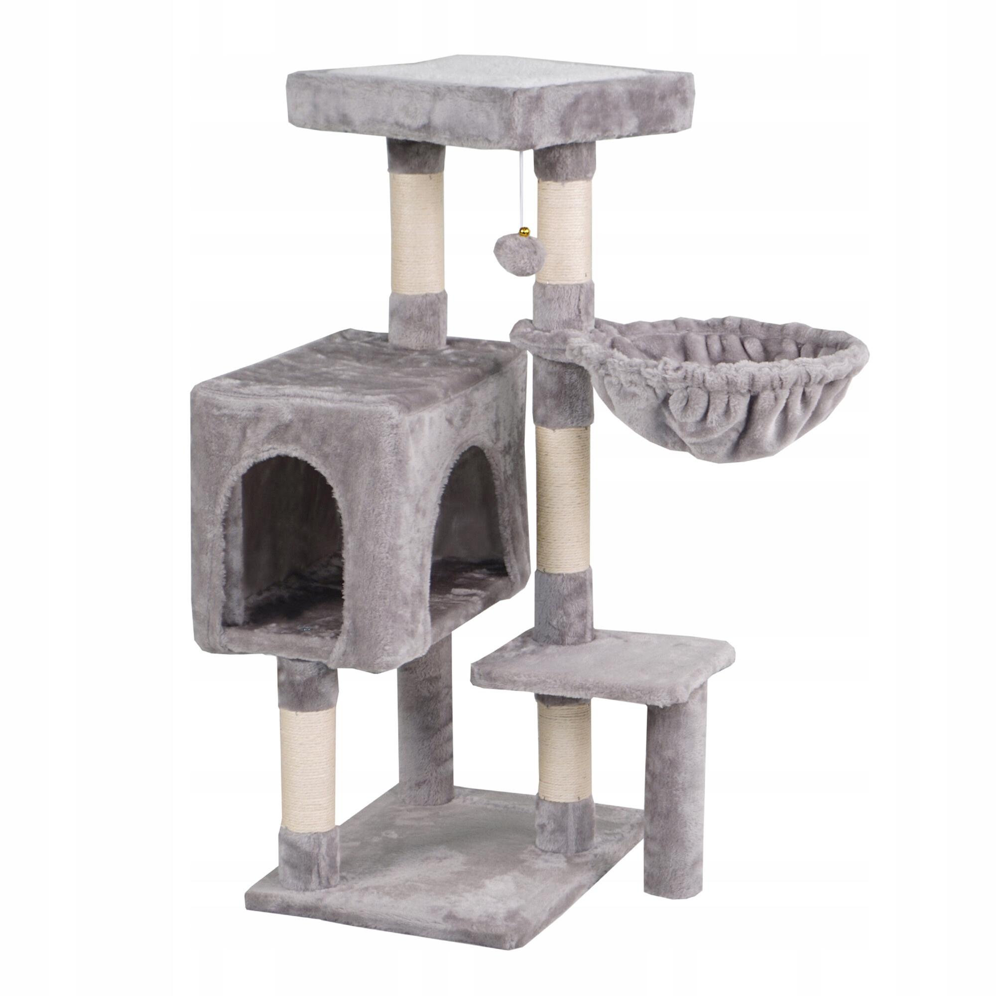 Aga Škrabadlo pro kočky 36x45x90 cm Šedé