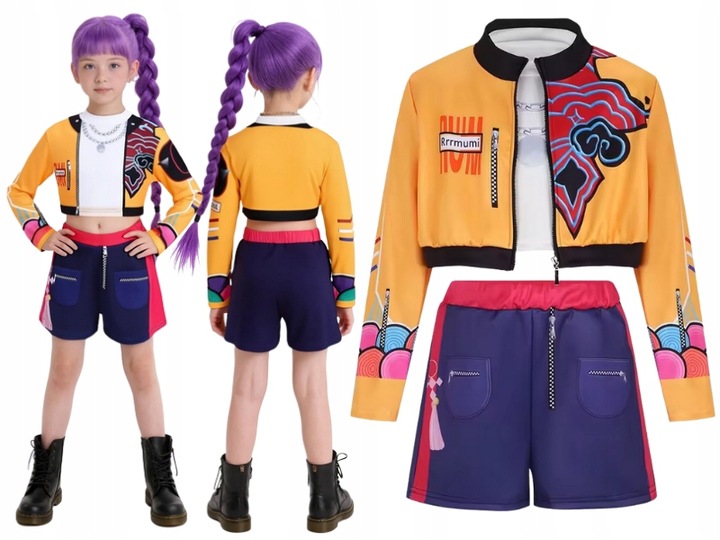 Охотники на демонов Kpop Rumi наряд косплей охотница на демонов 150 см нарядное платье