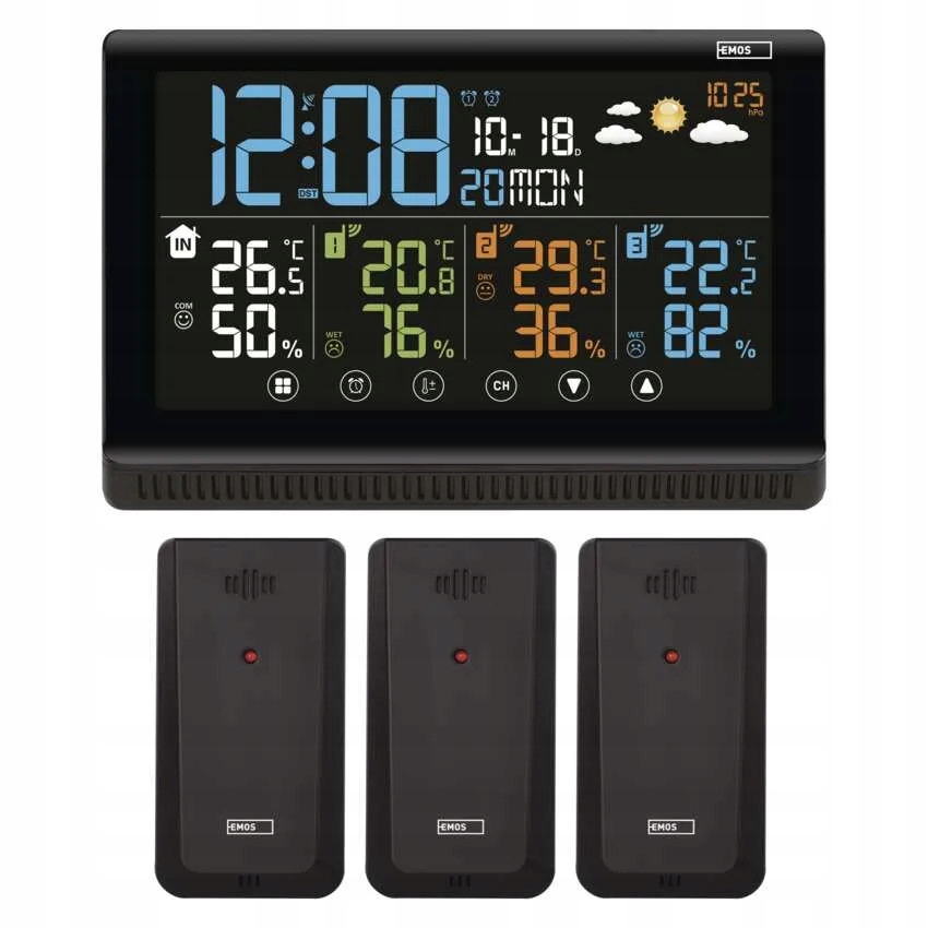 Stacja Pogody Bezprzewodowa Higrometr Termometr Barometr