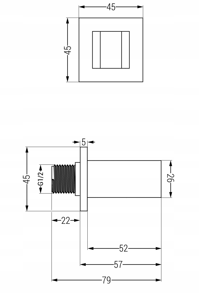 MEXEN CUBE UCHWYT PRYSZNICOWY MOSIĄDZ ZŁOTY Linia Cube
