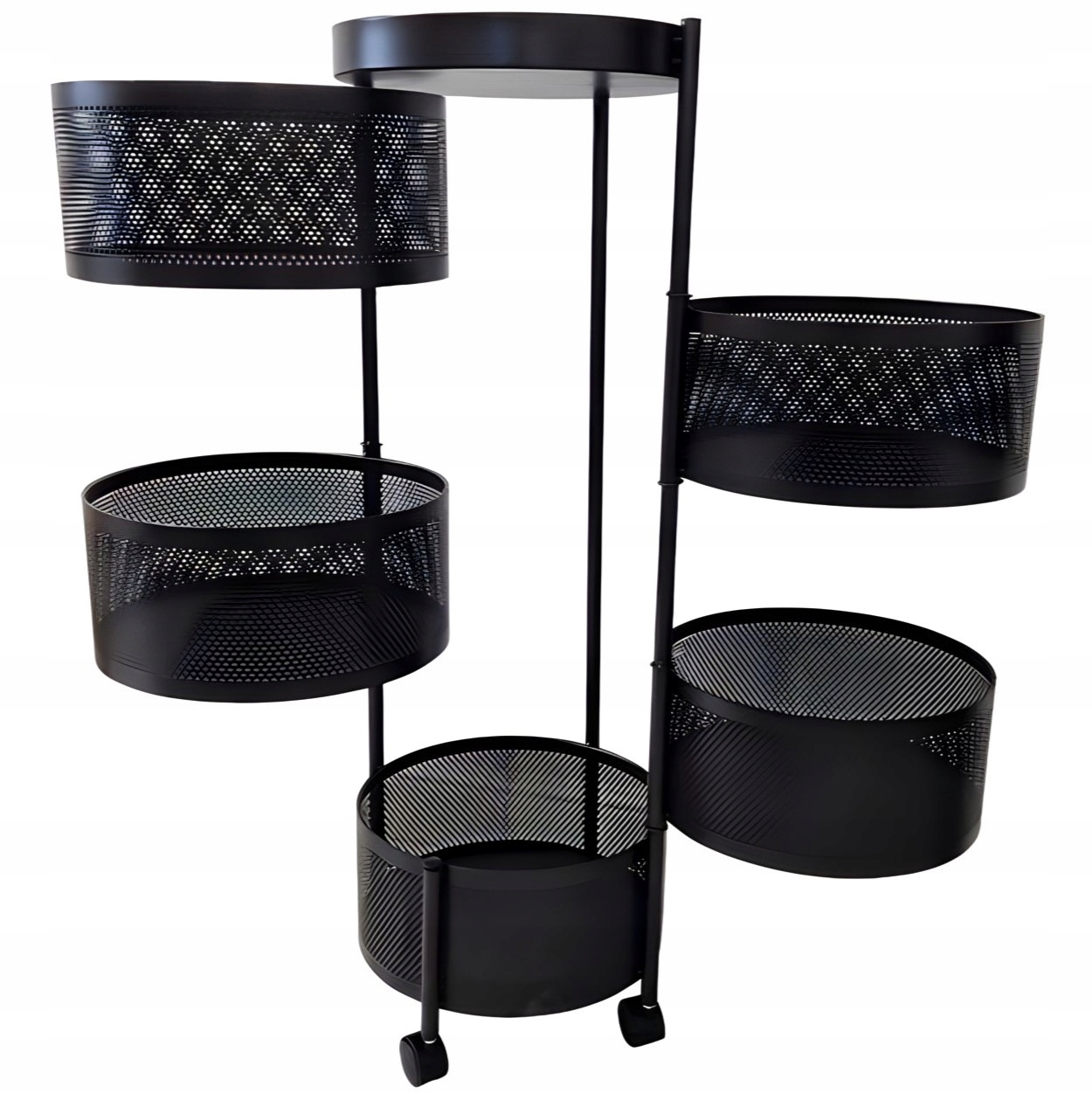 PÓŁKA KUCHENNA PIĘCIOPOZIOMOWY REGAŁ KUCHENNY SZAFKA NA KÓŁKACH KOSZYKI XL Głębokość mebla 30 cm