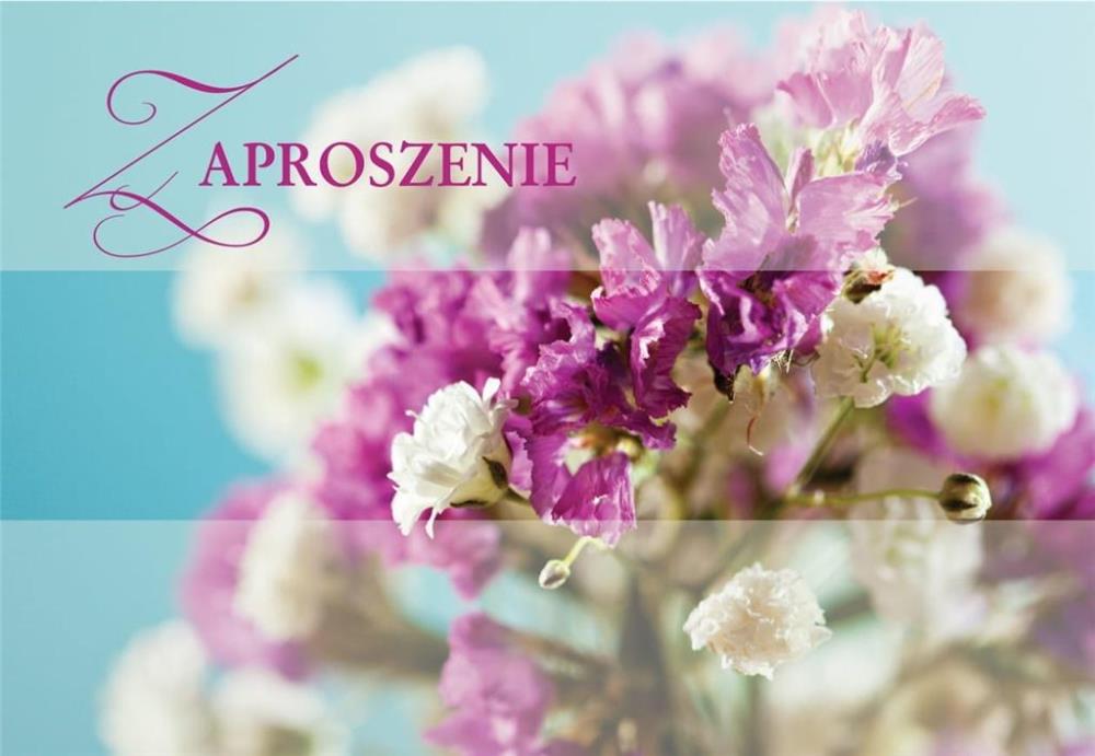 ZAPROSZENIE ZZ-042 KWIATOWE (5 SZT.)