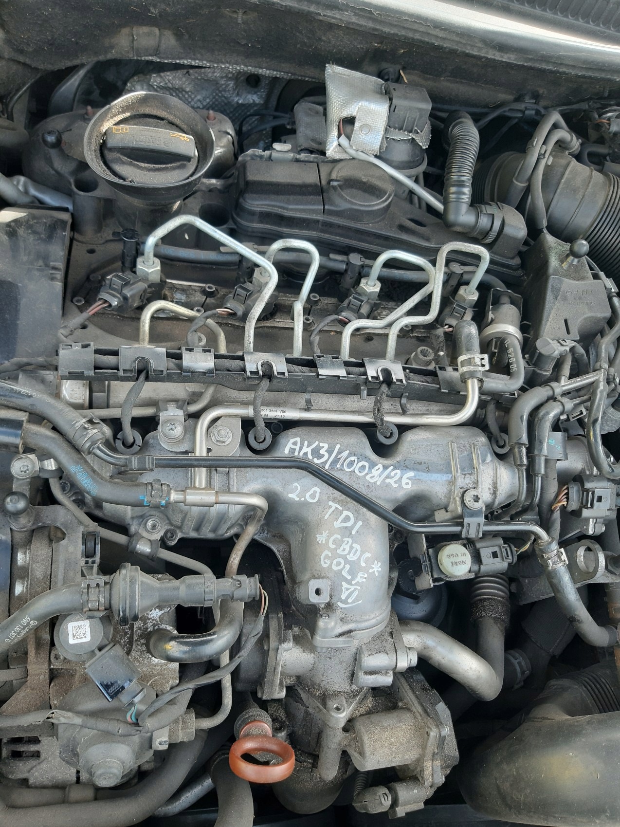 VW GOLF VI 2.0 TDI 81KW 110HP engine CBDC CBD complete