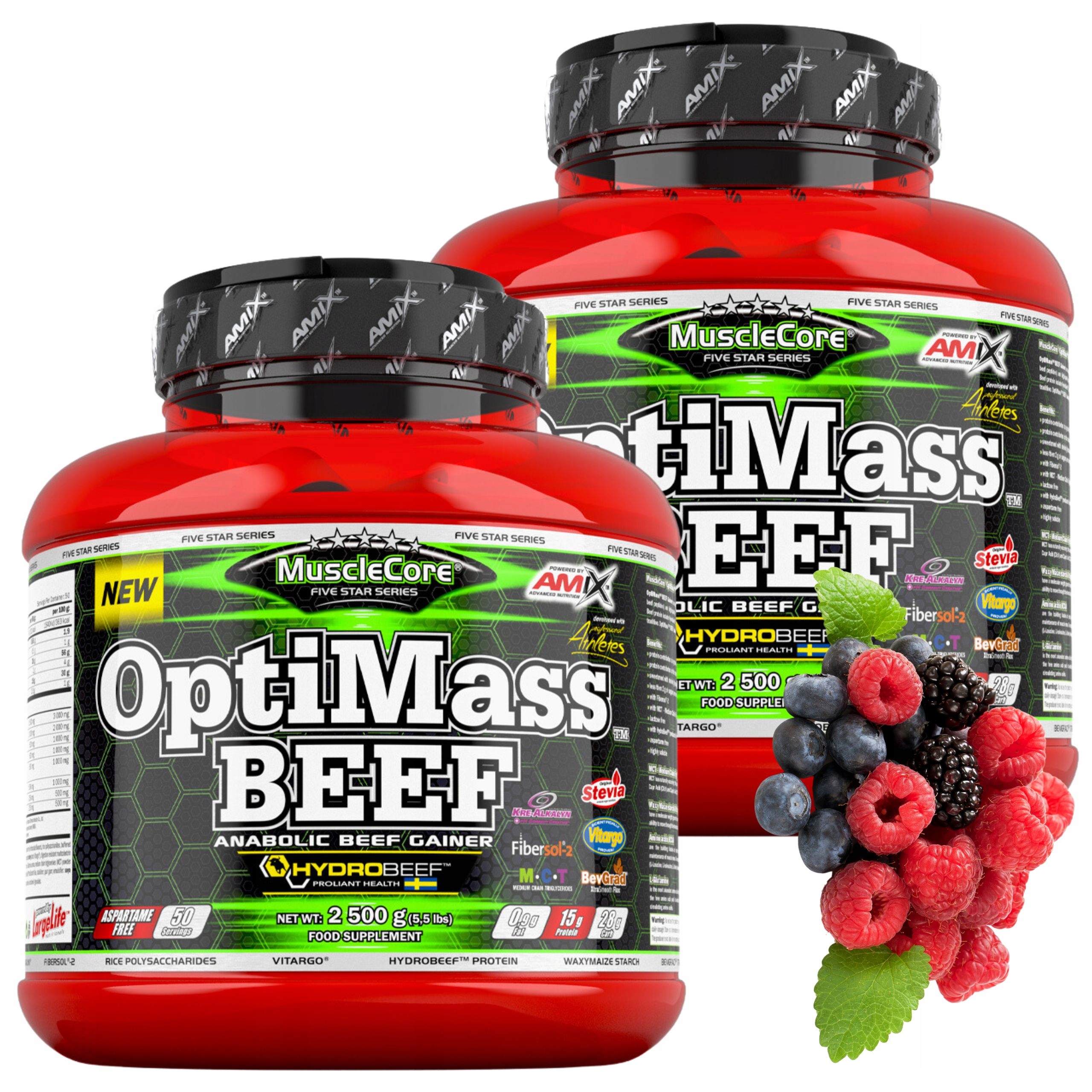 Gainer Anabolic 5 kg Aminokyseliny Bcaa Hovězí protein Kreatin Mct L Glutamin