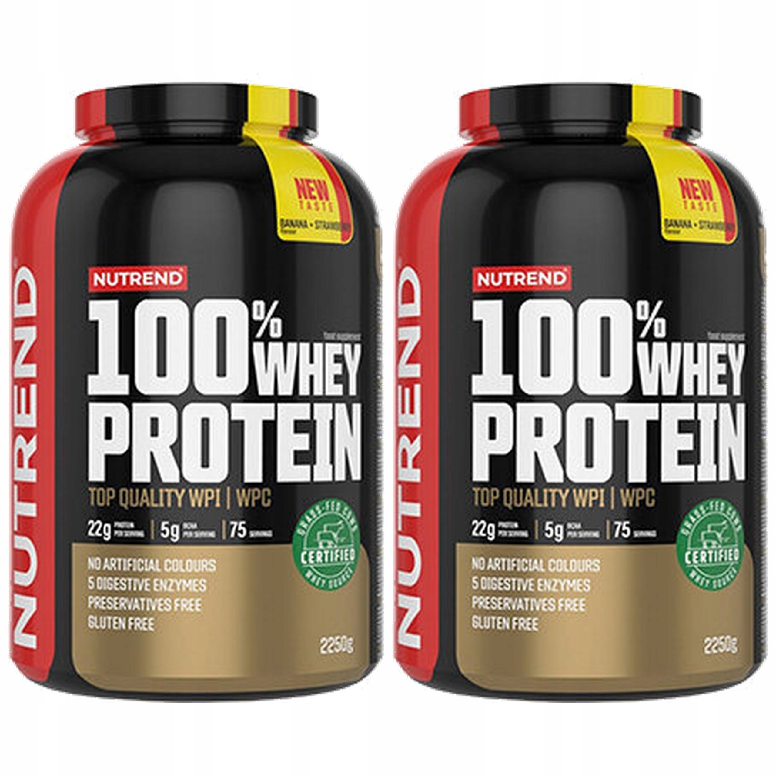 2x Syrovátkový protein Wpc Wpi koncentrát izolát 2250 g Nutrend