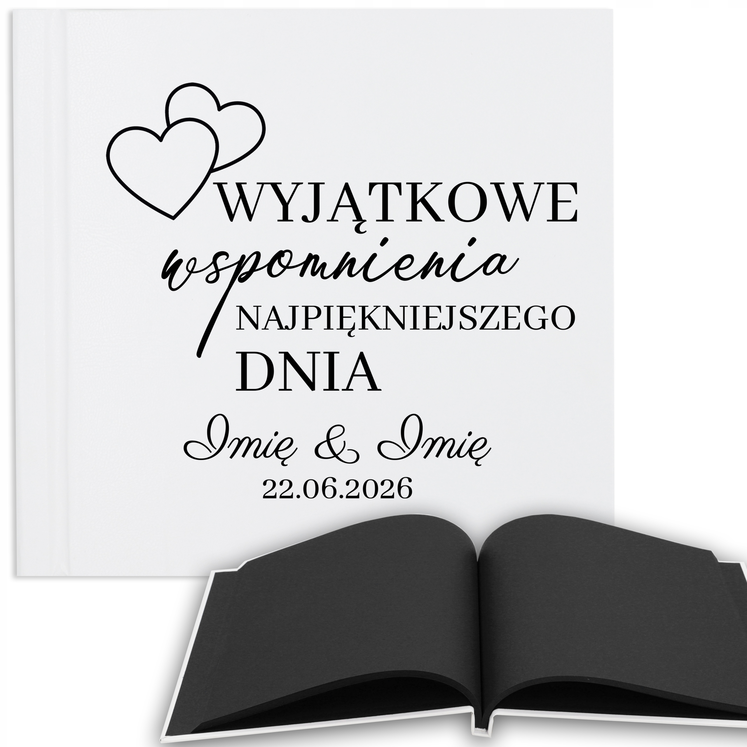 Album Na Fotografie Černé stránky Výjimečné Vzpomínky *jména Data* Dárek