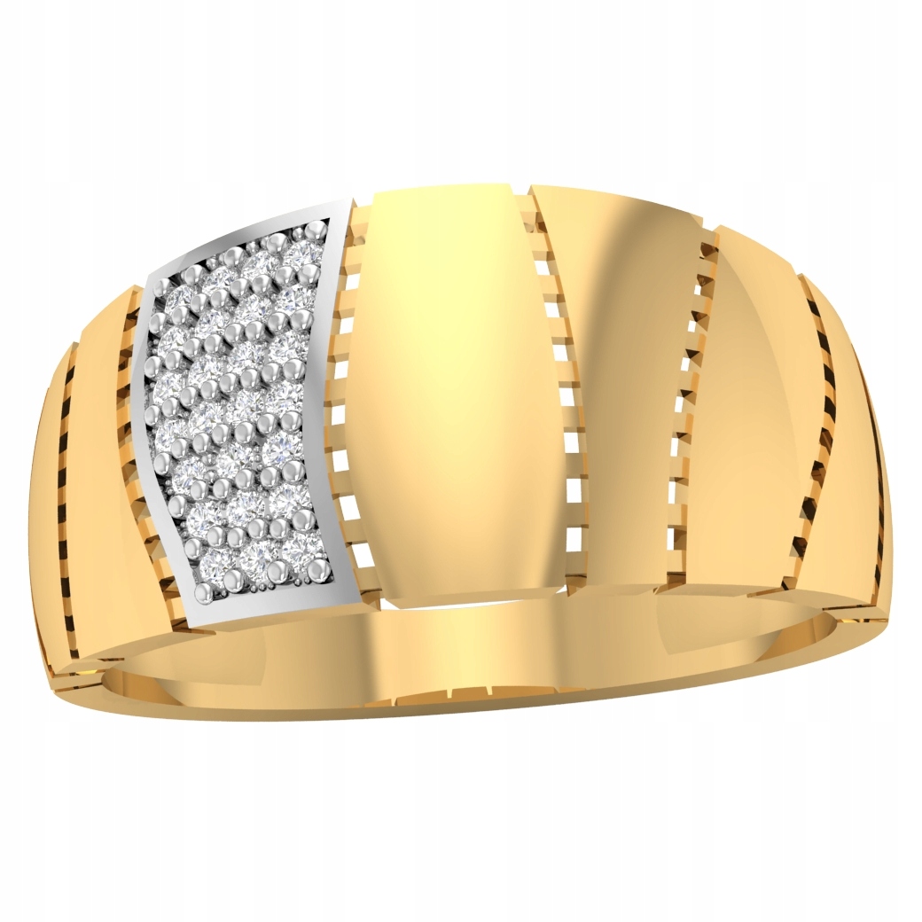 Prstýnek Se Zirkony Ze Zlata 585, Ažurový