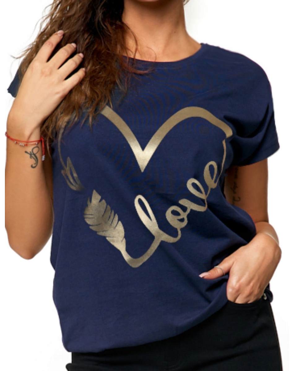 

Moraj T-shirt damski Złote Serce Navy M