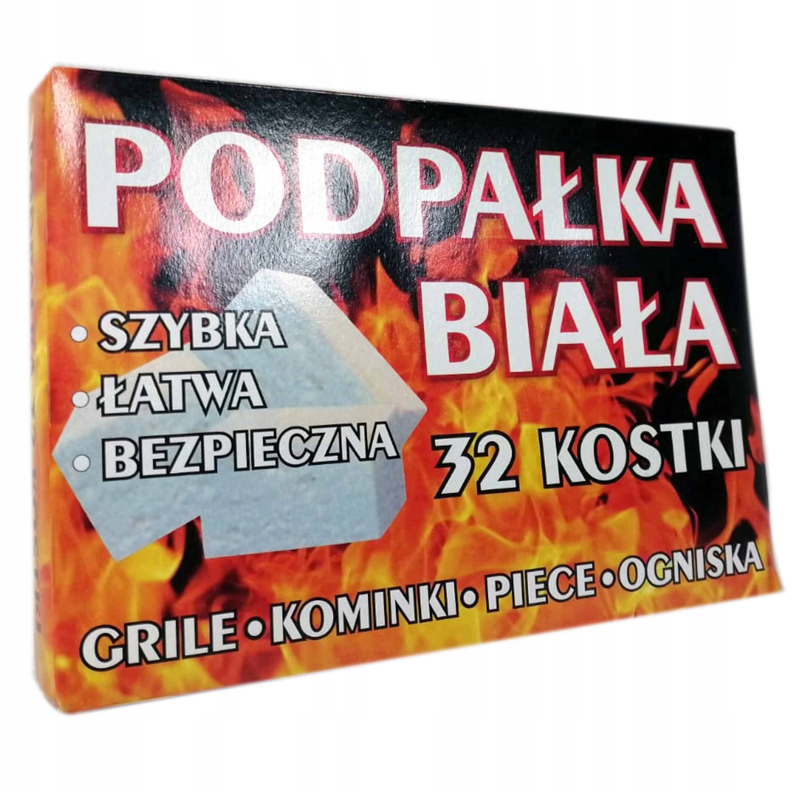 Rozpałka Do GRILLA podpałka do kominka pieca BIAŁA 32 szt x 24 opakowania Kod producenta 23685