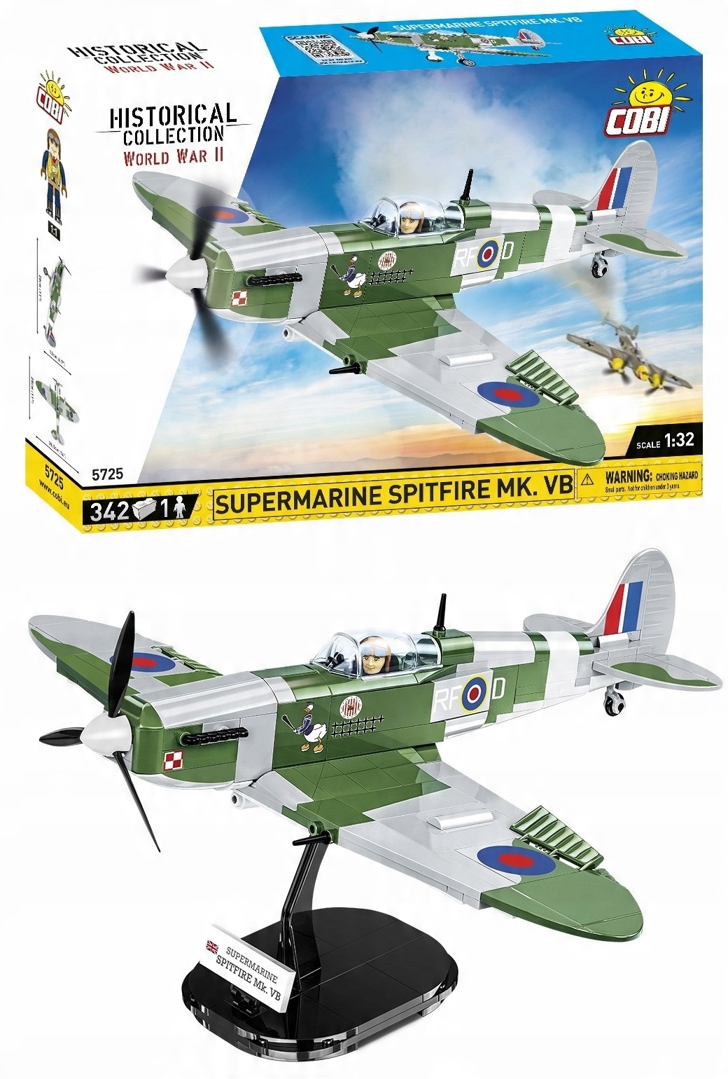 

Cobi Wojsko Samolot Supermarine Armia komp lego