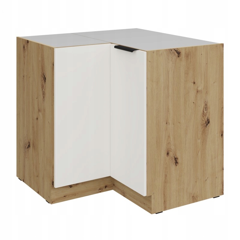 Rohová skříňka 90x90 Modulo bílá Afm dub artisan spodní 2 dveře