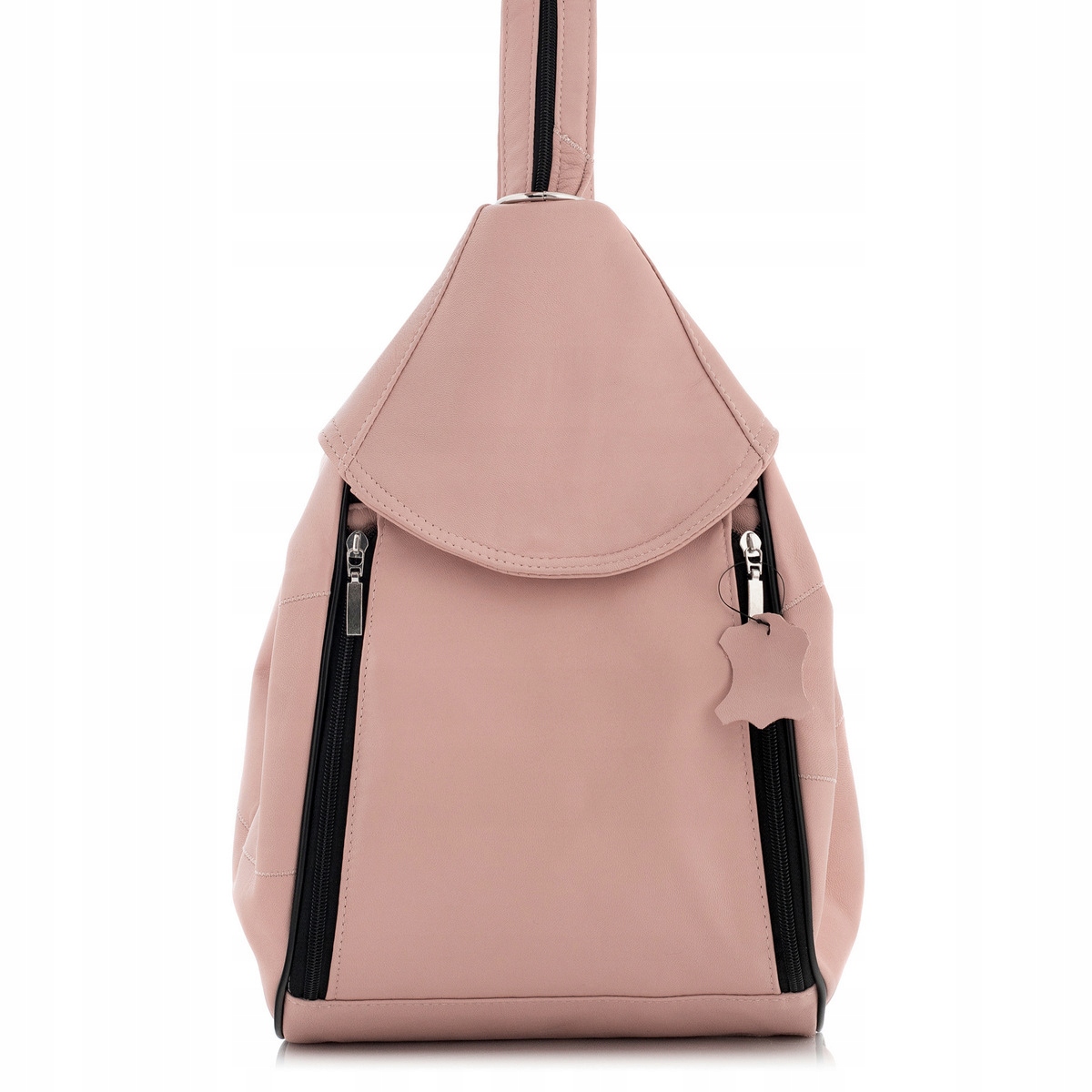 

Pudrowy Róż Torebka Plecak 2w1 Skórzany Belveder