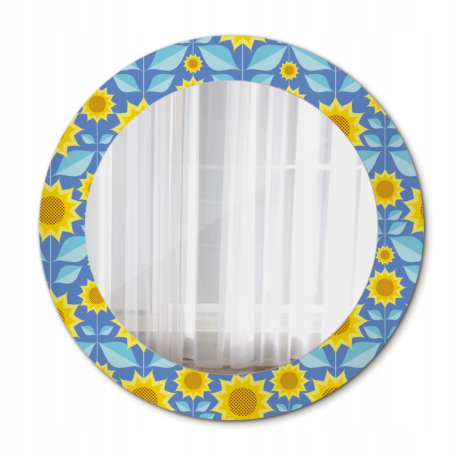 Okrúhle zrkadlo Geometrické slnečnice 60 cm