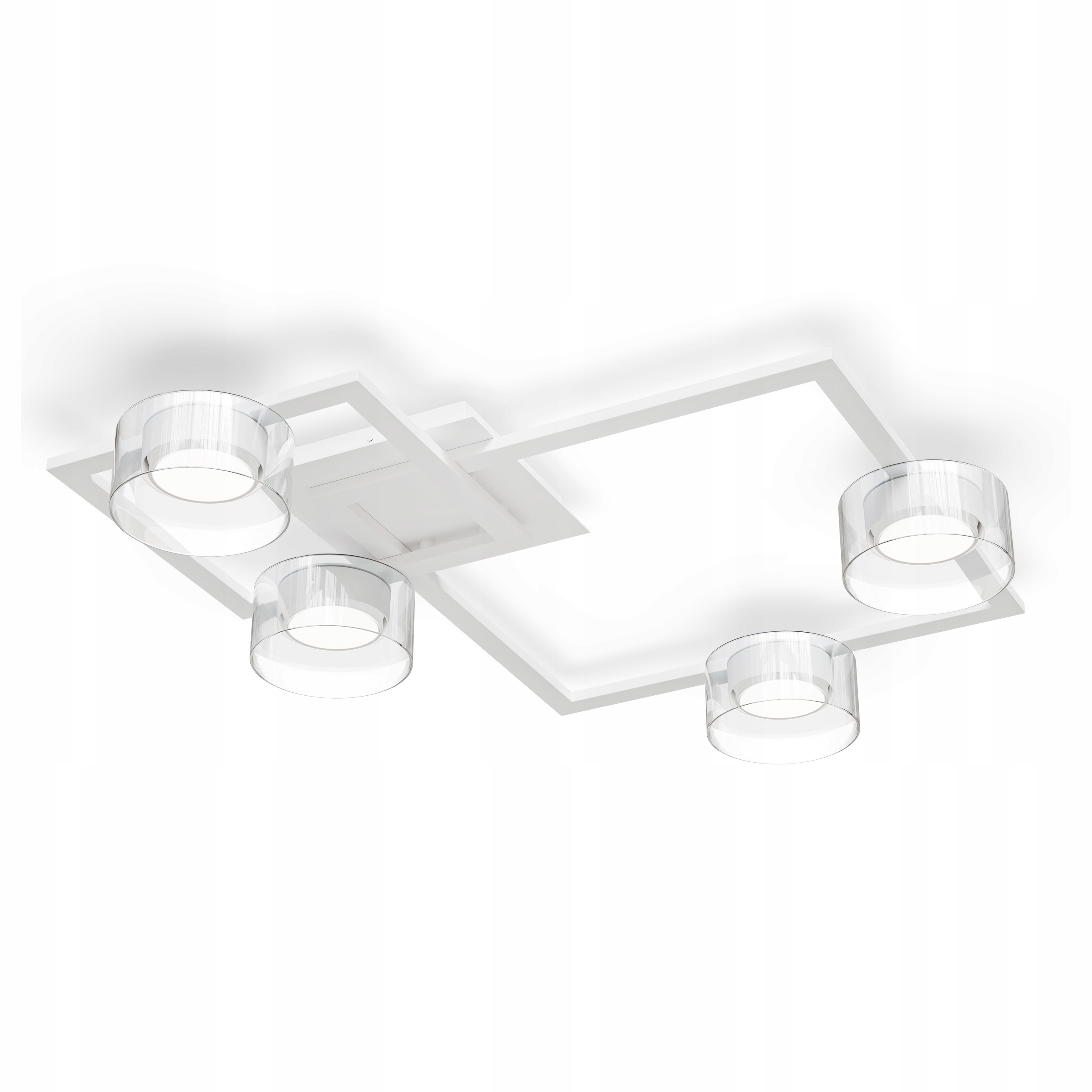 Lampa Wisząca Sufitowa Led 4X GX53 Loft Biały Żyrandol Plafon Nowoczesna