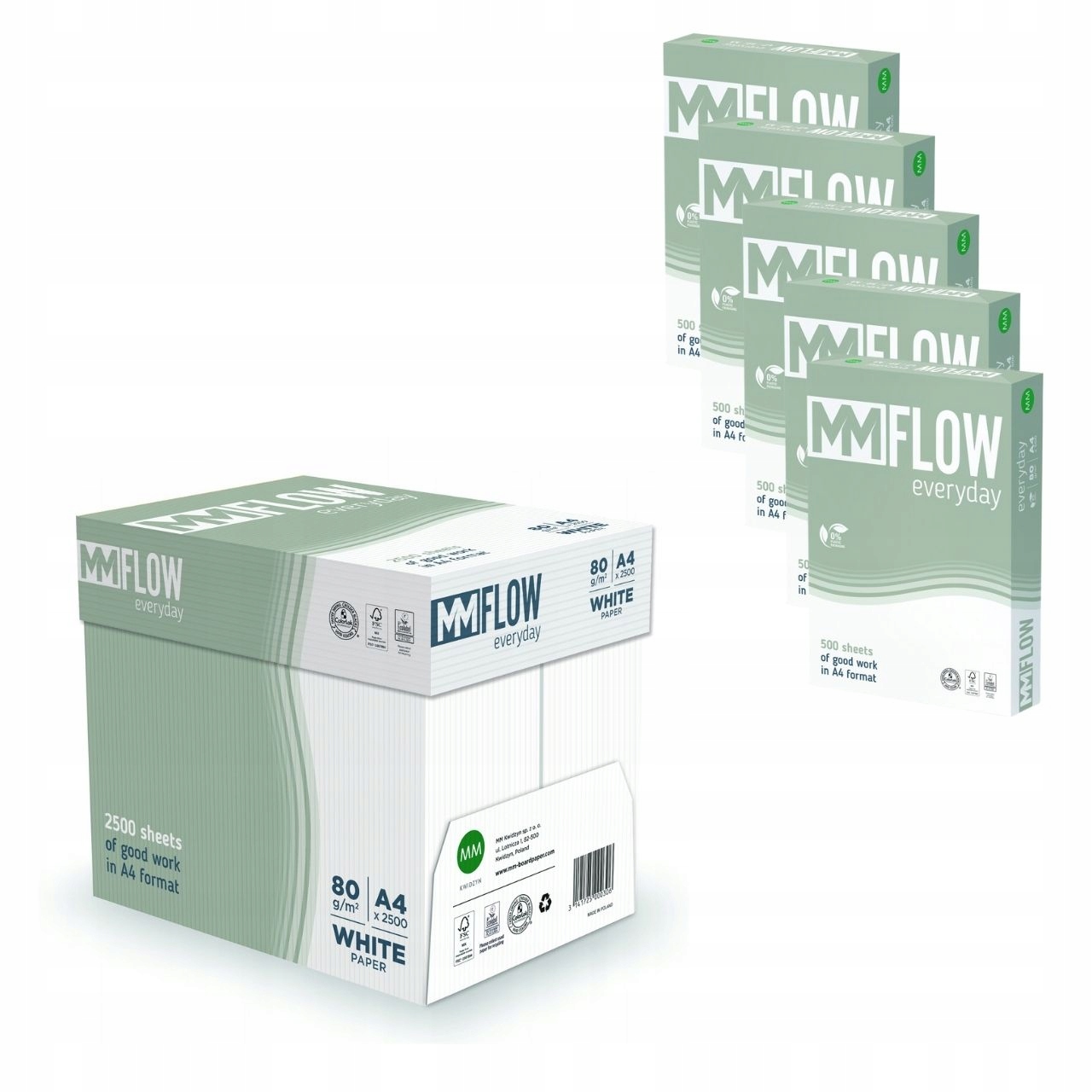 

Papier biurowy MM Flow format A4 500 arkuszy