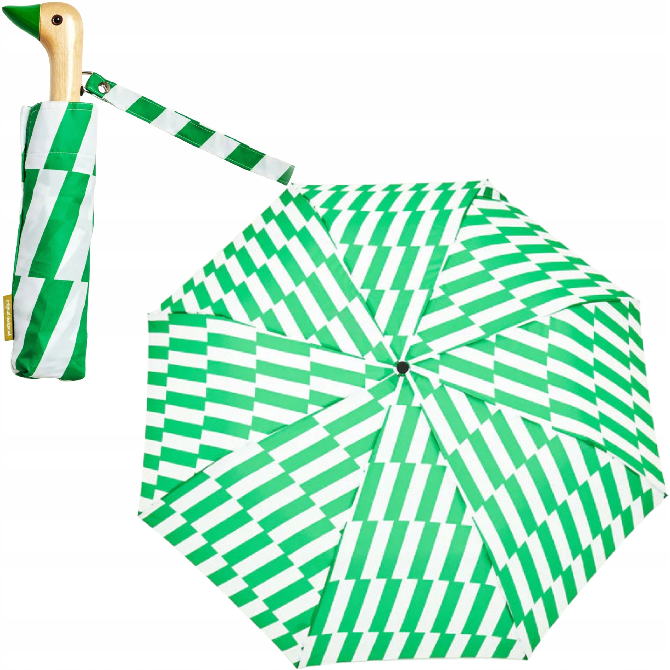 Skládací deštník Automatický deštník Zelený Original Duckhead