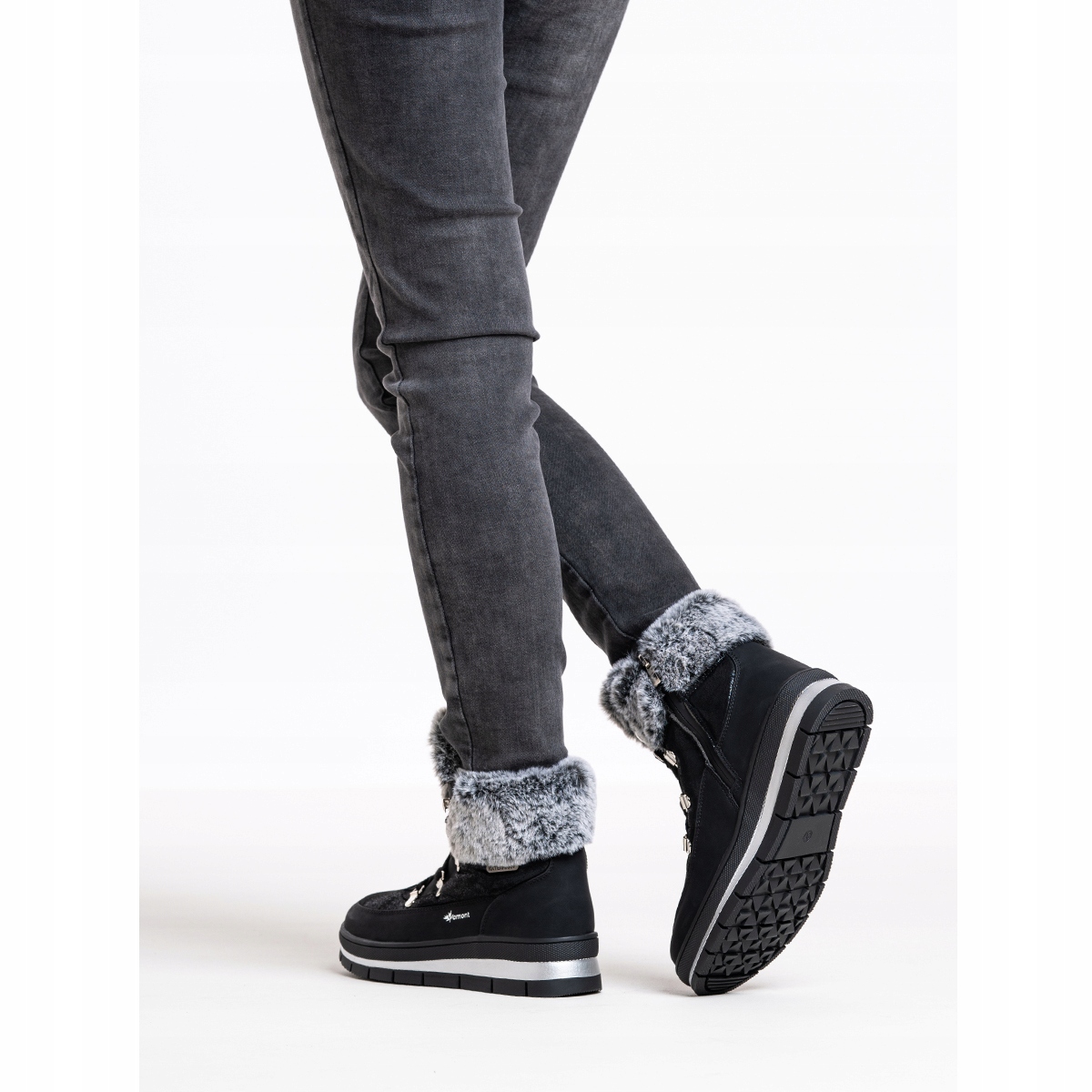 Śniegowce WODOODPORNE wygodne botki CIEPŁE buty zimowe lekkie SUWAK Vemont Rozmiar 37