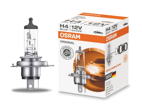 

Żarówka Halogenowa Osram H4 12V 60/55W P43t 64193