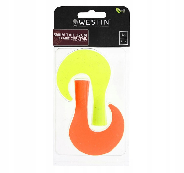 zapasowe Ogonki do Westin Swim 12cm Tail curlTAIL 9cm 2szt Fluo