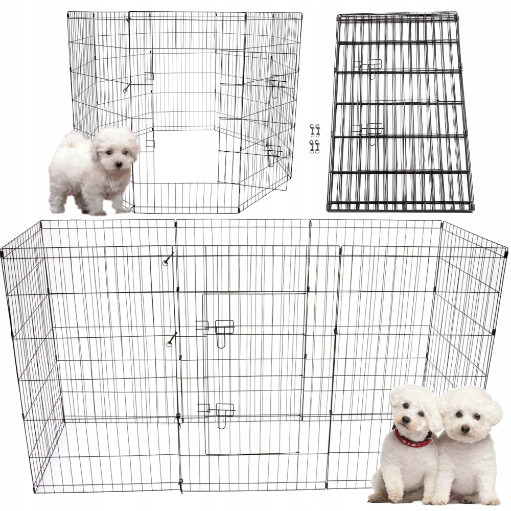 Zagroda Wybieg Dla Psa Kota Szczeniąt Królika Kojec Klatka Z Bramka 122cm