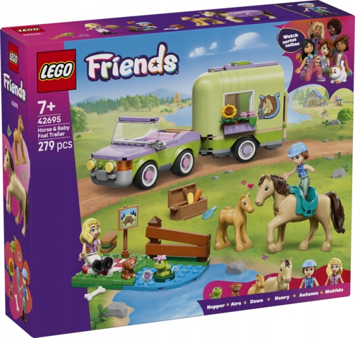Lego Friends Přívěs s koněm a hříbětem 42695
