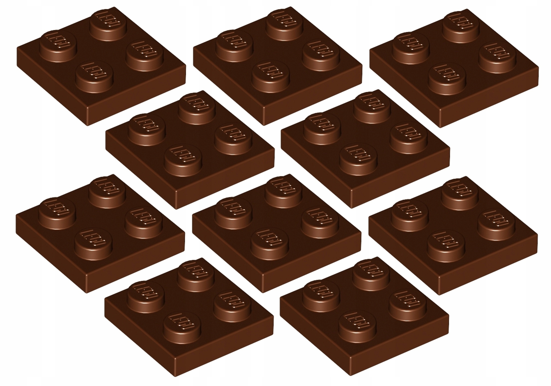 

Lego Płytka 2x2 Brązowa (3022/4216695) 10szt