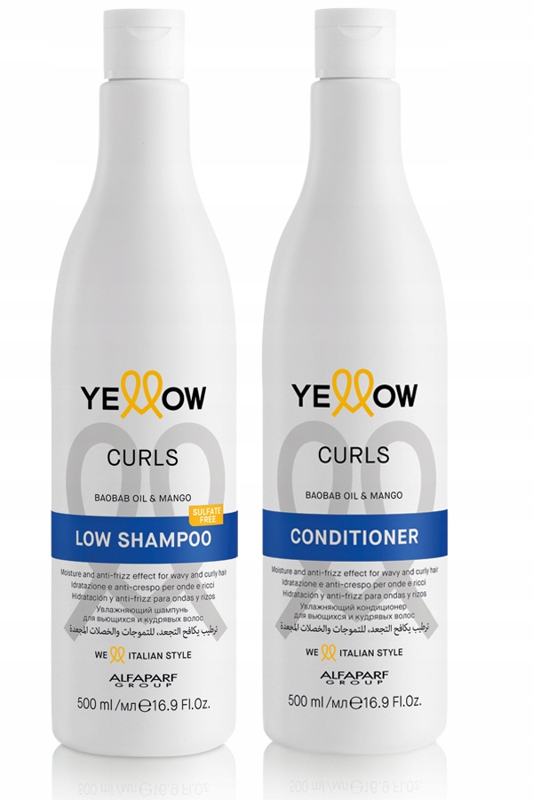 ALFAPARF YELLOW CURLS Szampon Odżywka 2 x 500 ml