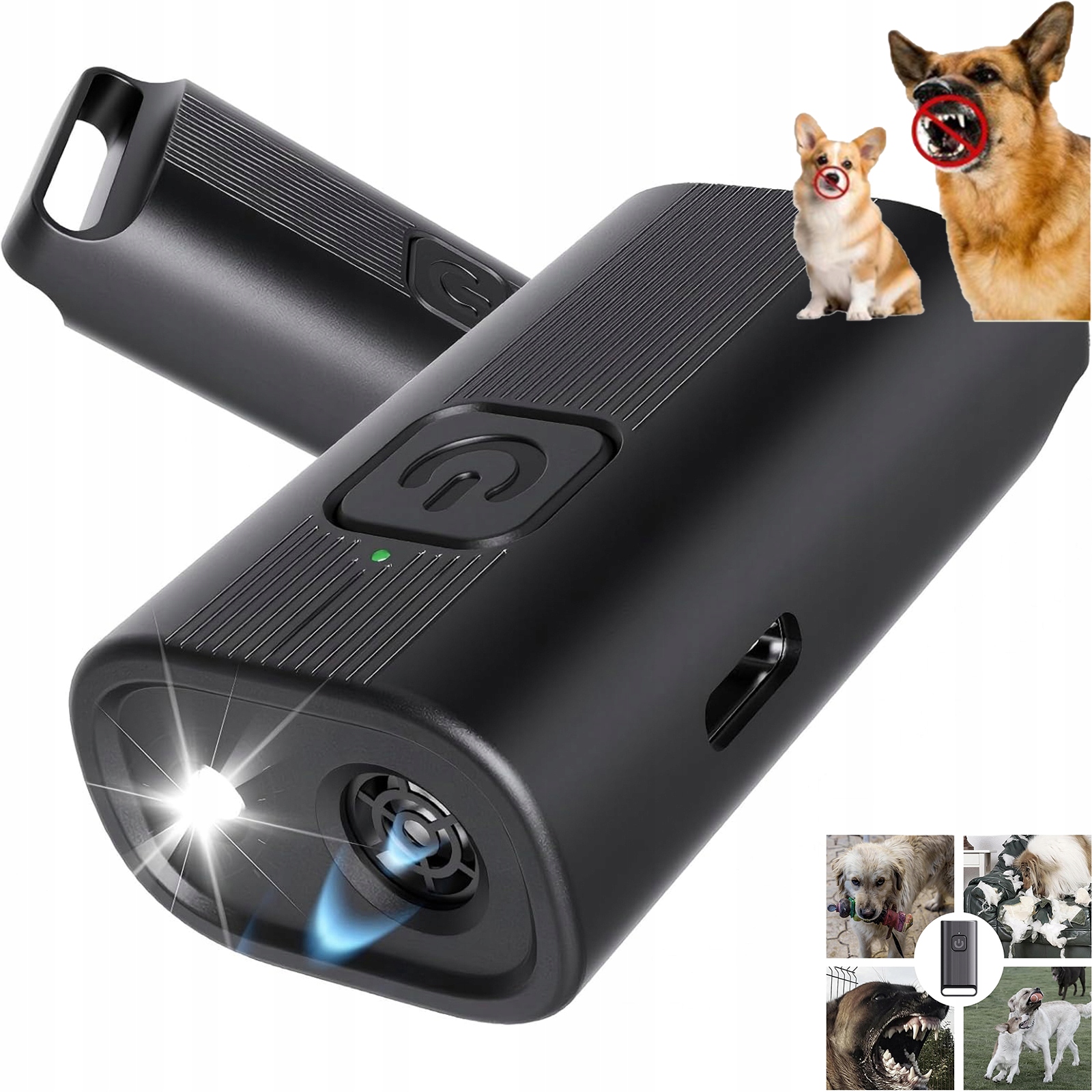 Levně Ultrazvukový odpuzovač psů proti štěkání (výcvik) s výkonnou Baterkou