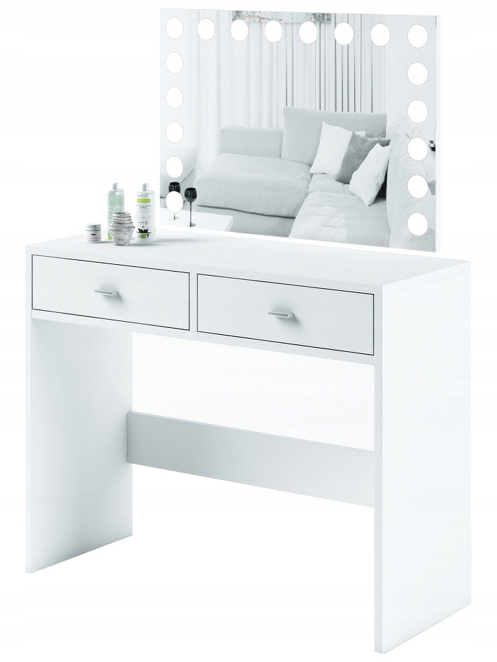 TOALETKA KOSMETYCZNA BIAŁA OŚWIETLENIE LED LUSTRO Kod producenta TMBV