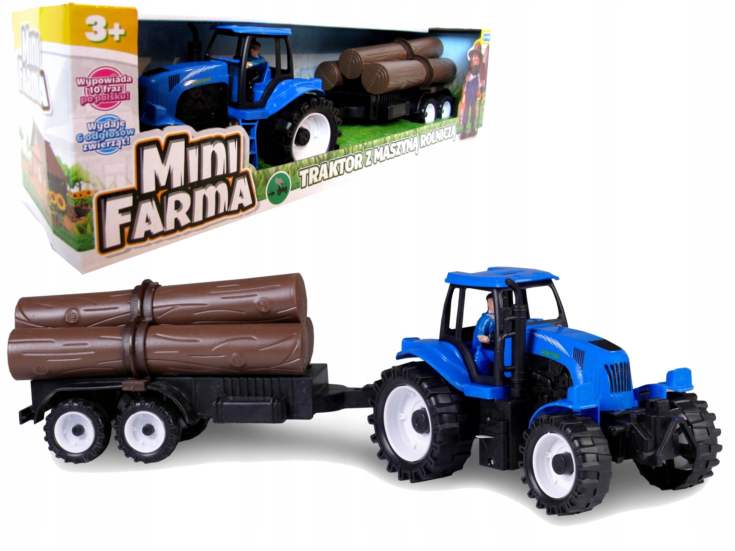 

Traktor Przyczepa Belki Mini Farma Mówi j. pol