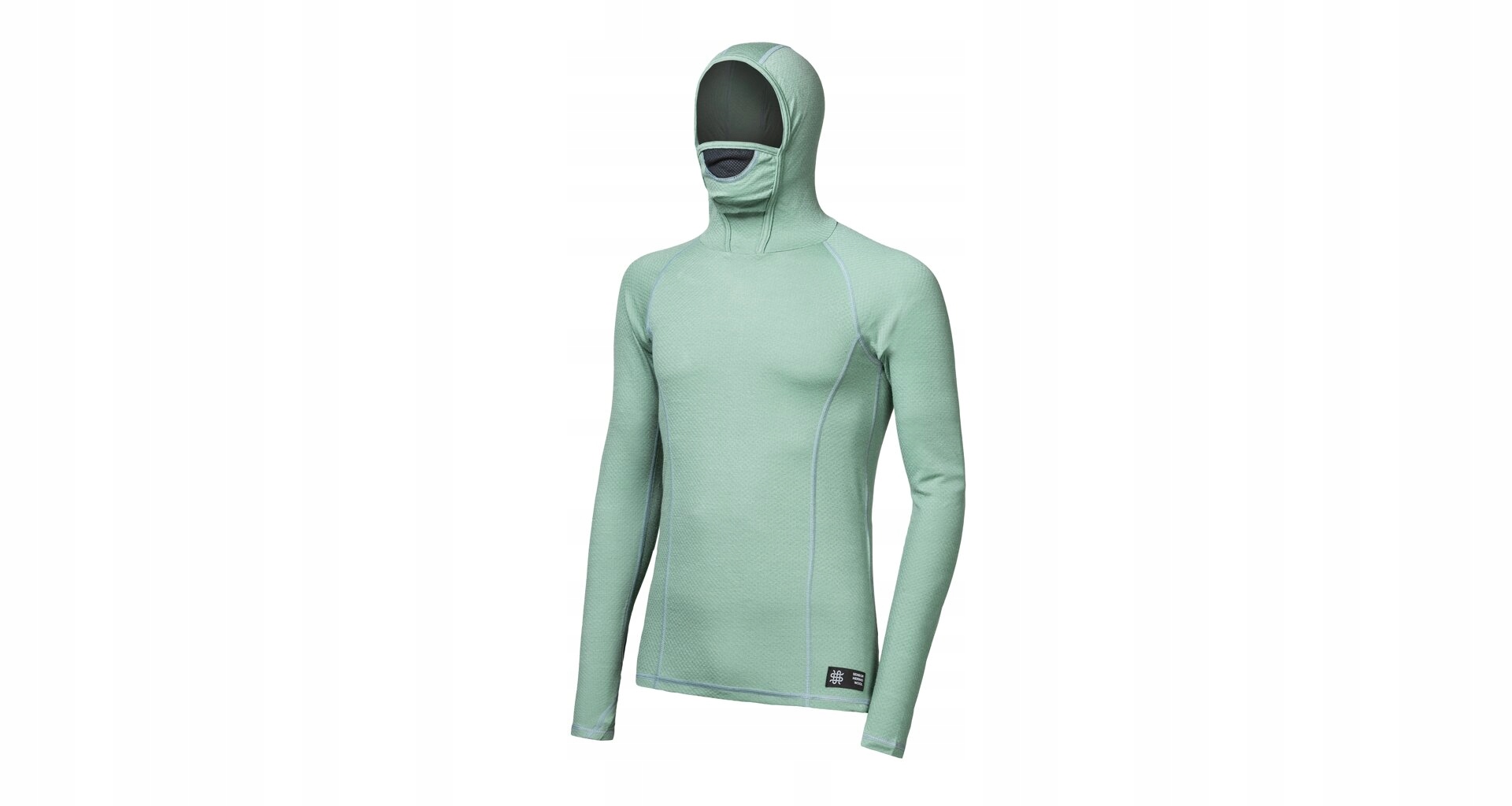 Sensor Merino Df Pánské Triko Dl.rukáv S Kapucí Basil Green Velikost S