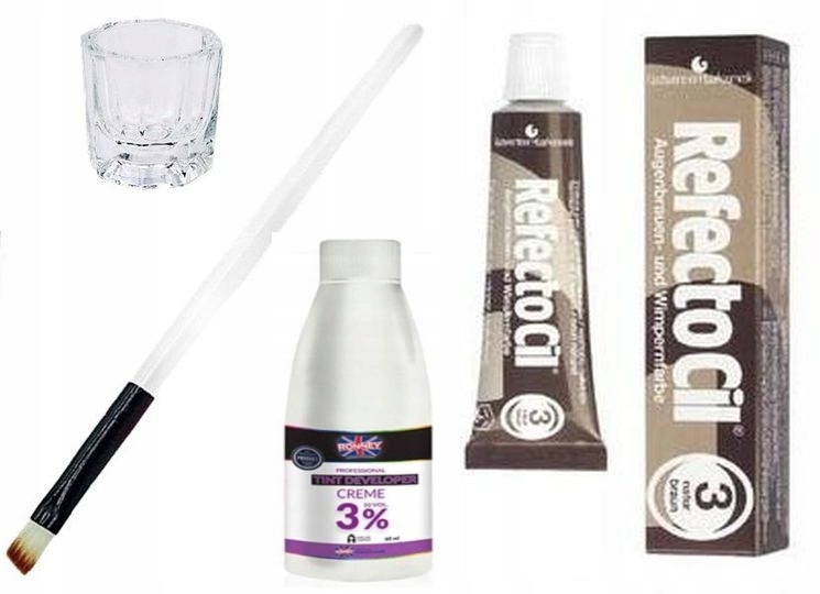RefectoCil ZESTAW Henna Kieliszek Pędzelek Oxydant