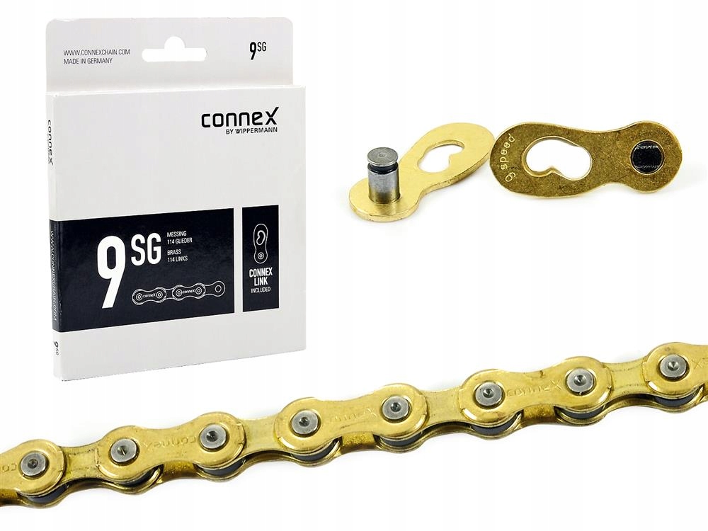 Řetěz Connex 9SG 9rychlostní zlatý 1/2" x 11/128"