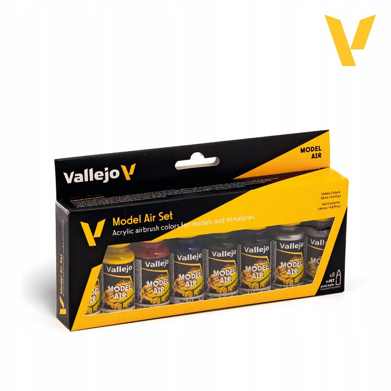 Vallejo 71174 Набор из 8 красок Model Air Basic Colors