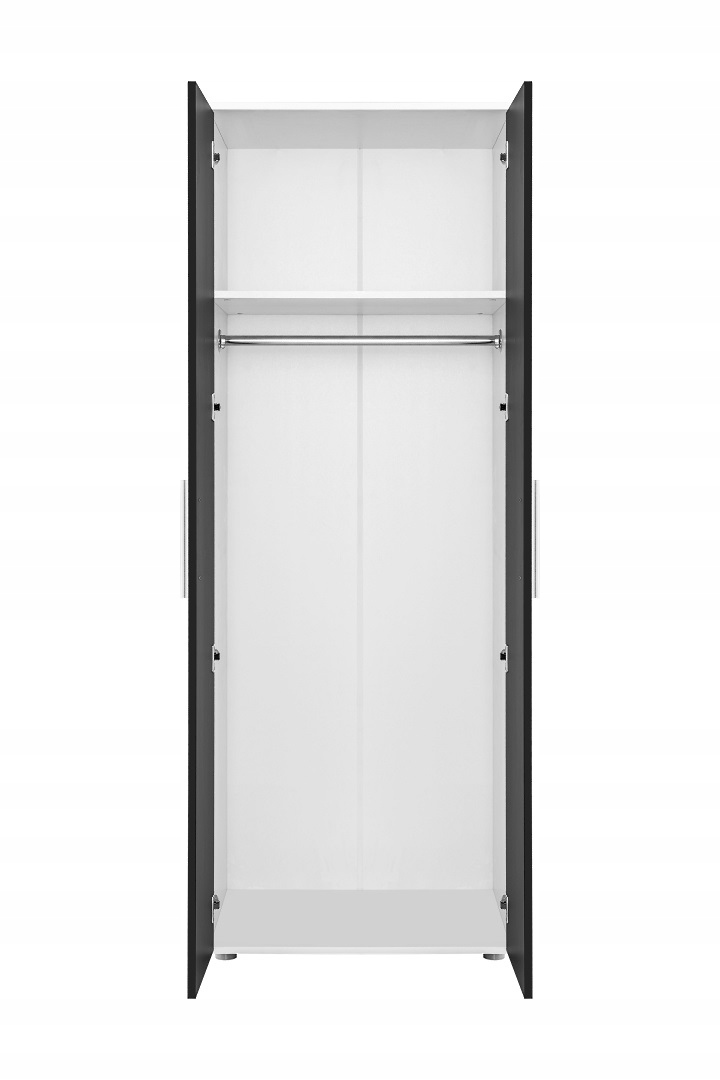 SZAFA REGAŁ GARDEROBA NA UBRANIA BUTY PÓŁKI BIAŁY MAT GRAFIT MAT 70 cm Marka Concordia